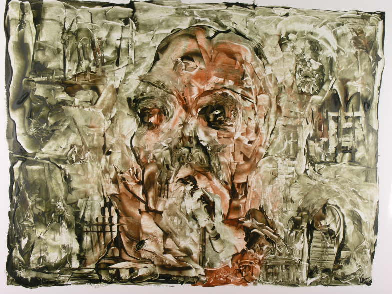 YuccaL 0147, Oil on paper, 66x85 / 102x125 (cm)