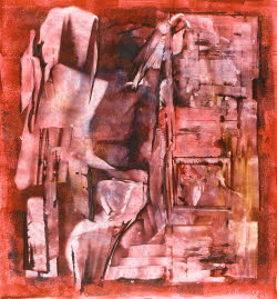 YuccaL 0198, Oil on paper, 48x45 / 70x70 (cm) (Private Collection)
